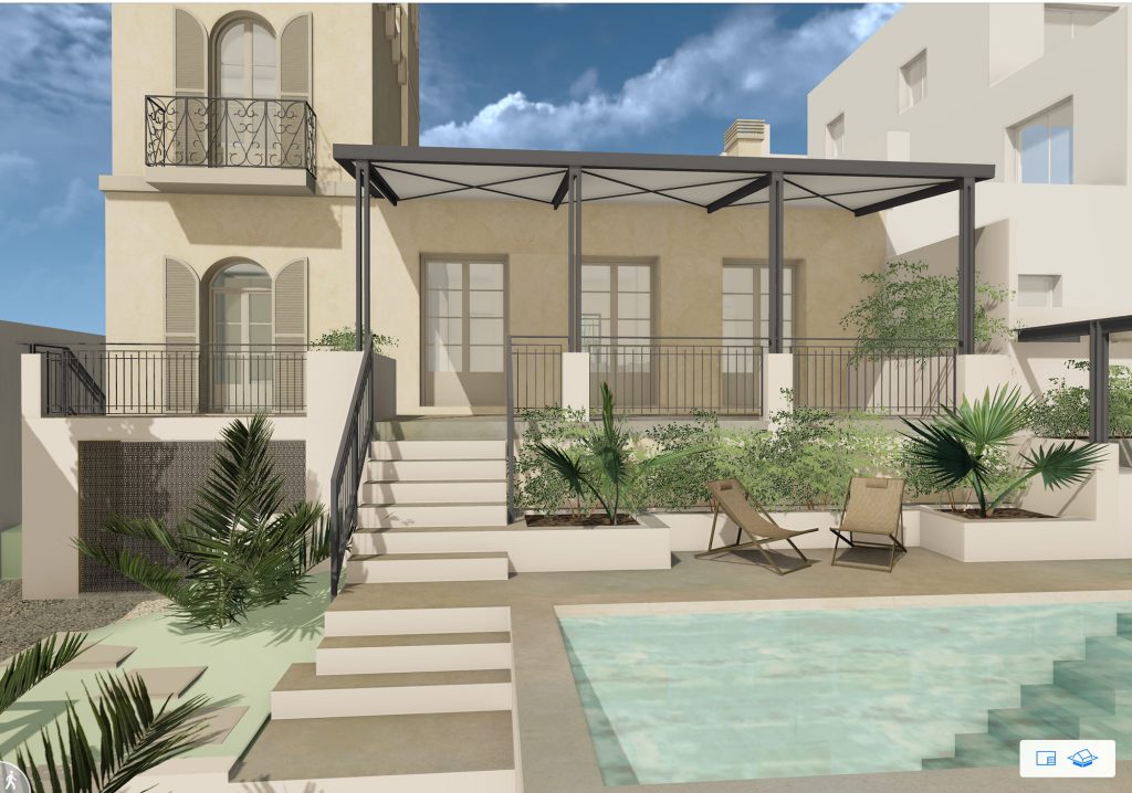 Ref 2127: Stylishly renovated tower villa with a pool and ocean view in El Terreno for sale