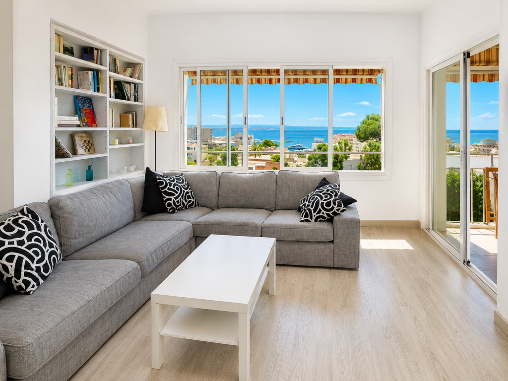 Ref 2026: Bright apartment with sea views and terrace for rent